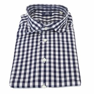Kamakura Maker's Shirt Men's Blue Gingham Casual Shirt KJ1001 Size M